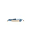 Miu Miu Adjustable Cord Bracelet Gold Tone Accents In Pattern