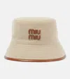 MIU MIU LOGO CANVAS BUCKET HAT