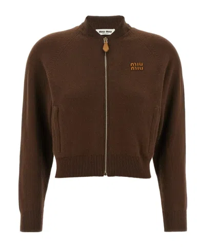 MIU MIU LOGO CARDIGAN