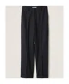 Miu Miu Pinstriped Wool Casual Pants In Black