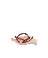 Miu Miu Logo-charm Cord Bracelet In Yellow