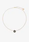 Miu Miu Adjustable Chain Necklace With Pendant Detail In Gold