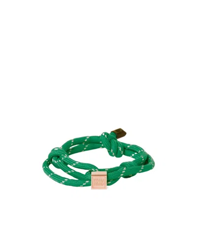 MIU MIU MIU MIU LOGO-ENGRAVED ROPE BRACELET