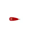 Miu Miu Engraved-logo Enamel Hair Clip In Red