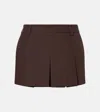 Miu Miu Logo Cotton-blend Miniskirt