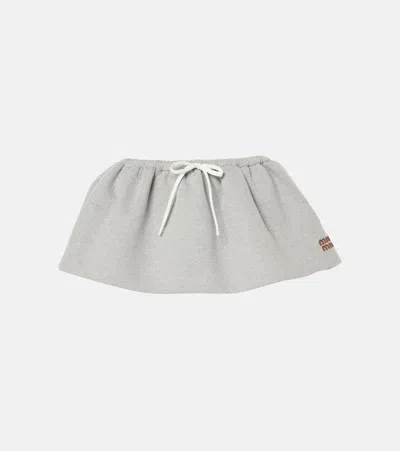 Miu Miu Rock Mit Logo-patch In Grey