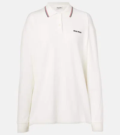 Miu Miu Logo Cotton Polo Sweater
