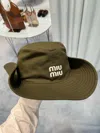 Miu Miu Cotton Drill Cowboy Hat In Green