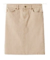 Miu Miu Logo Denim Pencil Skirt In Nude