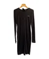 Miu Miu Logo Detail Dress In Black