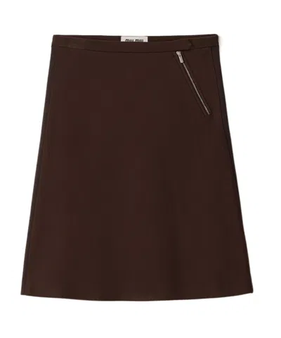 MIU MIU MIU MIU KNITTED MIDI SKIRT