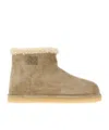Miu Miu Cappuccino Suede Ankle Boots In Neutral