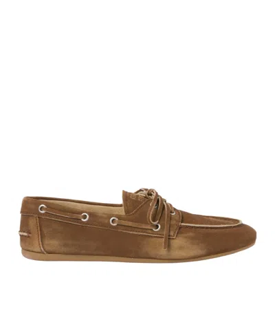 MIU MIU MIU MIU LOGO EMBOSSED LOAFERS