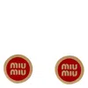 Miu Miu Enameled Metal Earrings In Multi