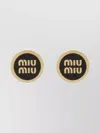 Miu Miu Logo Earrings Round Shape
