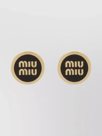 Miu Miu Logo Earrings Round Shape