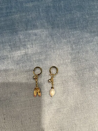 Miu Miu Logo Earrings In Gold