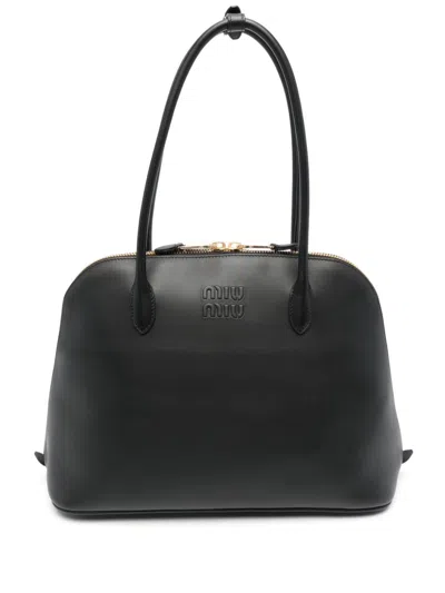 MIU MIU LOGO-EMBOSSED TOTE BAG