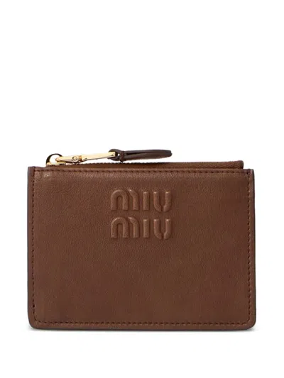 Miu Miu Logo-embossed Zip Cardholder