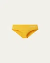 Miu Miu Logo-embroidered Bikini Bottoms In Giallo