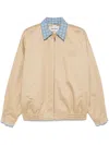 Miu Miu Veste Droite Double Col En Coton In Nude