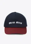 Miu Miu Logo Embroidered Cap