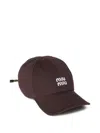 Miu Miu Logo-embroidered Cap In Brown