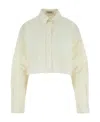 Miu Miu Poplin Shirt In White