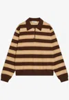 Miu Miu Logo Embroidered Long-sleeved Polo T-shirt In Multi