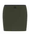 Miu Miu Viscose Blend Mini-skirt In Green