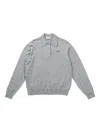 Miu Miu Logo-embroidered Polo Shirt In Grey