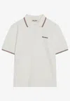 Miu Miu White Short-sleeve Polo With Logo Women In White