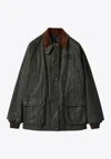 Miu Miu Resin-finish Poplin Caban Jacket In Black