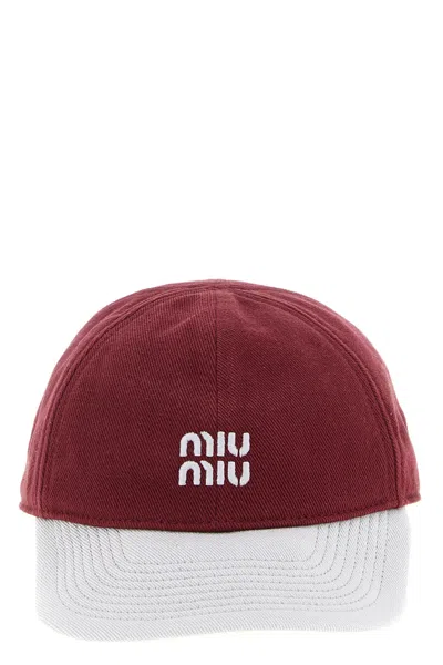 MIU MIU LOGO EMBROIDERY CAP