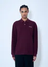 Miu Miu Cotton Jersey Polo Shirt In Burgundy