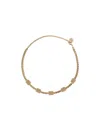 Miu Miu Logo Engraved Necklace In Yellow