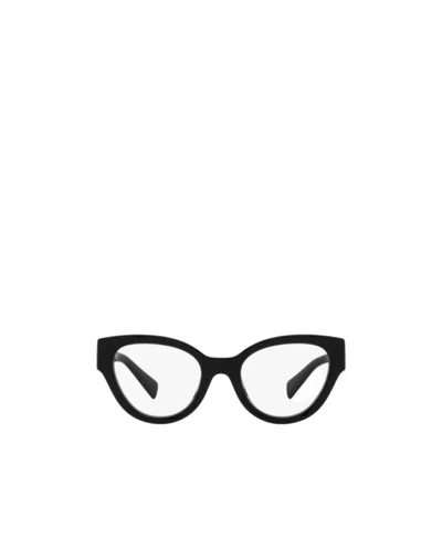 Miu Miu Logo Flat Mirror In Black