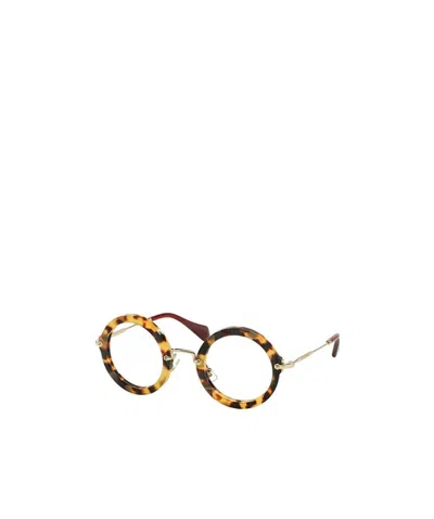 Miu Miu Logo Flat Mirror In Brown