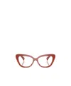 Miu Miu Logo Flat Mirror In Brown