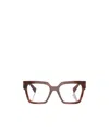 Miu Miu Logo Flat Mirror In Multi