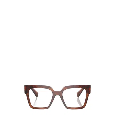 Miu Miu Logo Flat Mirror In Multi