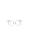 Miu Miu Logo Flat Mirror In Nude