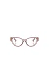 Miu Miu Logo Flat Mirror In Nude