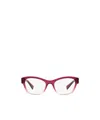Miu Miu Logo Flat Mirror In Red