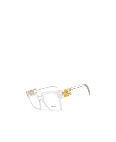 Miu Miu Logo Flat Mirror In White