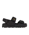 Miu Miu Quilted Sandals In Black