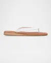 Miu Miu Logo Rubber Thong Sandals Notched Sole In White