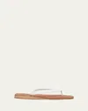Miu Miu Logo Rubber Thong Sandals Notched Sole In White