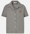 Miu Miu Short-sleeved Checked Shirt In Multi