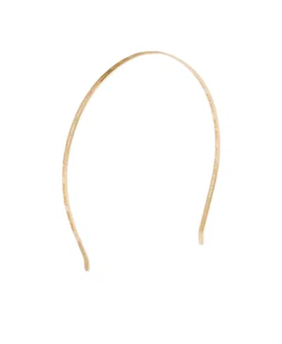 Miu Miu Logo Hair Hoop In Nude